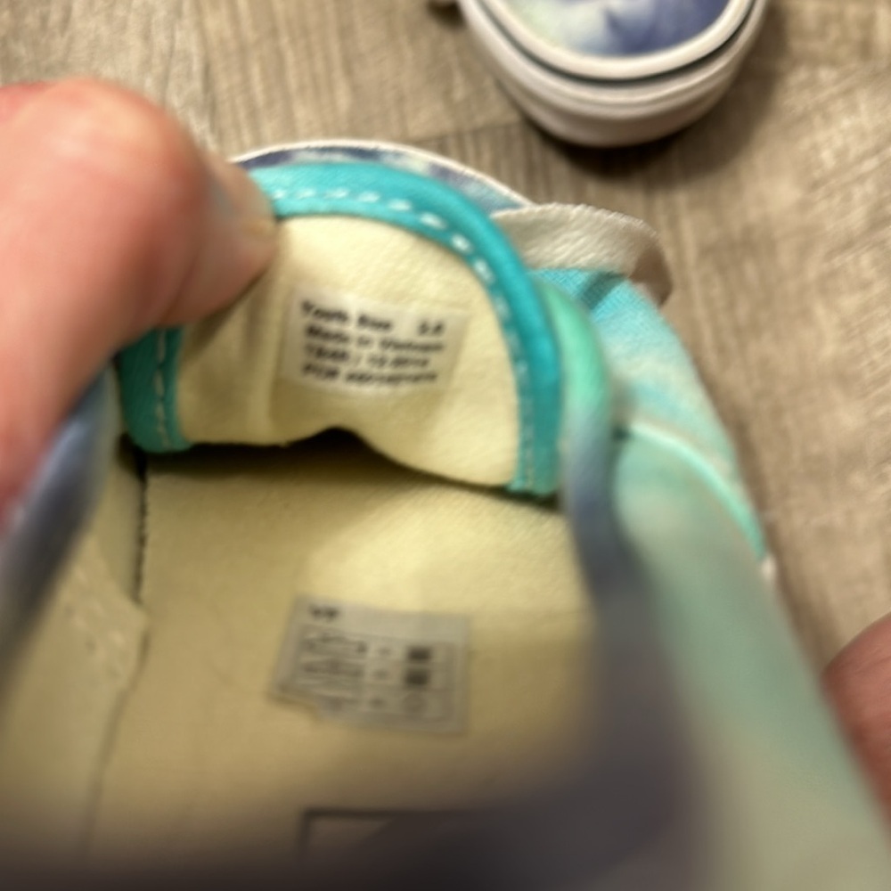 Vans size 2 tye died tennis shoes - Picture 2 of 5